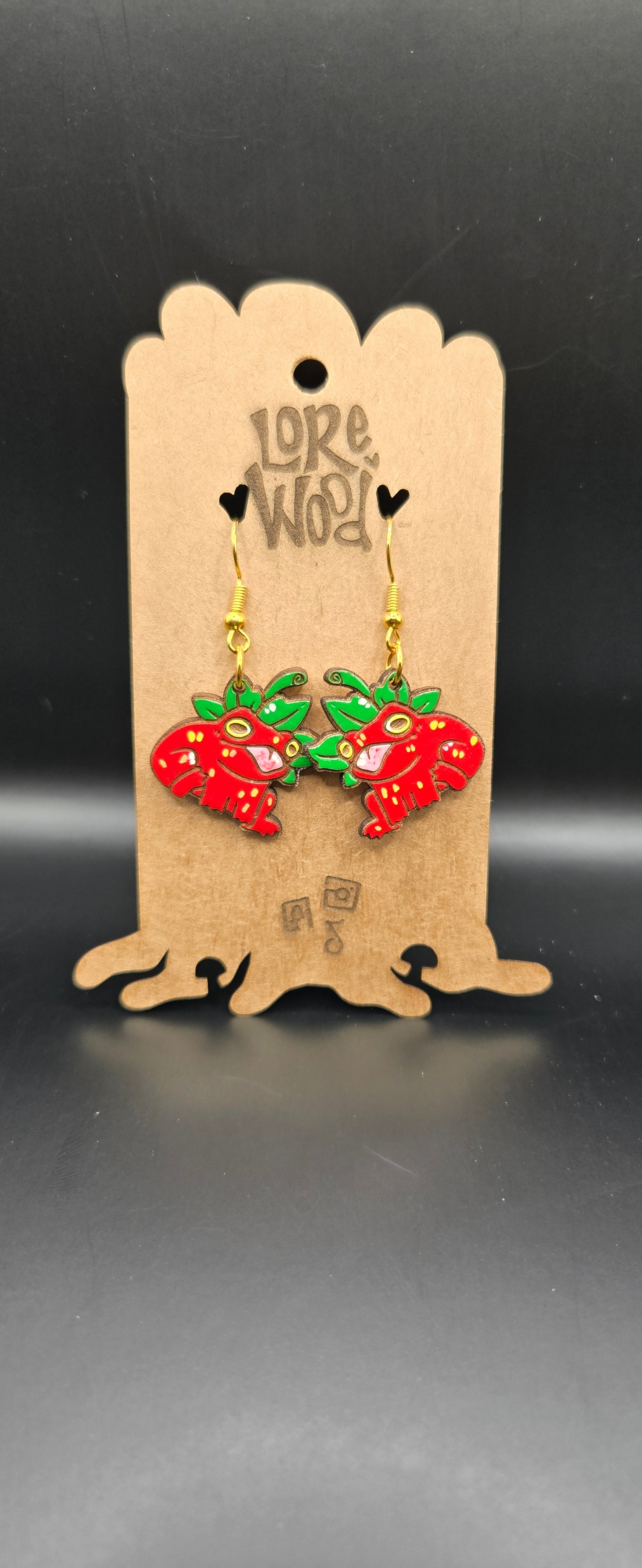 Strawberry Frog Danglers